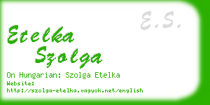 etelka szolga business card